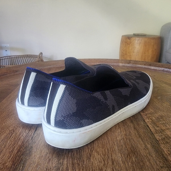 Rothy's The Original Slip On Sneaker Grey Camo Textile Comfort Shoes Women’s 8 - Picture 2 of 13